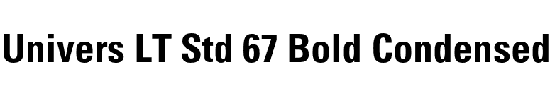 Univers LT Std 67 Bold Condensed font preview