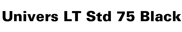Univers LT Std 75 Black font preview