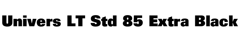 Univers LT Std 85 Extra Black font preview