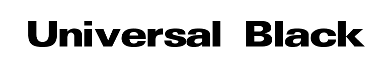 Universal Black font preview