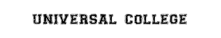 UNIVERSAL-COLLEGE font preview