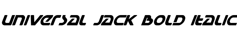 Universal Jack Bold Italic font preview