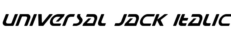 Universal Jack Italic font preview