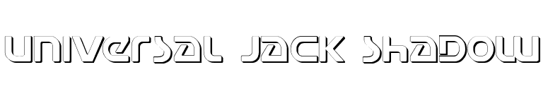 Universal Jack Shadow font preview