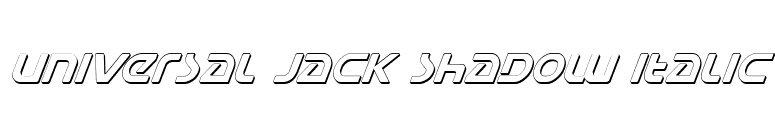 Universal Jack Shadow Italic font preview