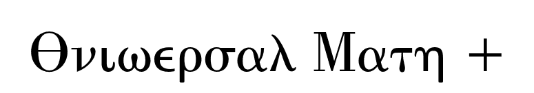 Universal Math 1 font preview
