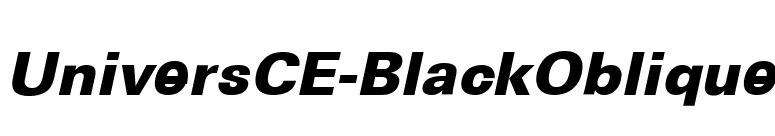 UniversCE-BlackOblique font preview