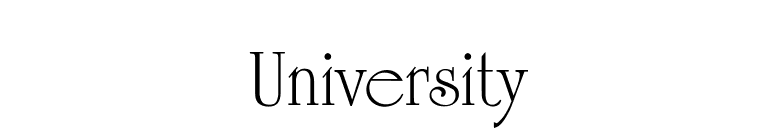 University font preview