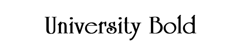 University Bold font preview