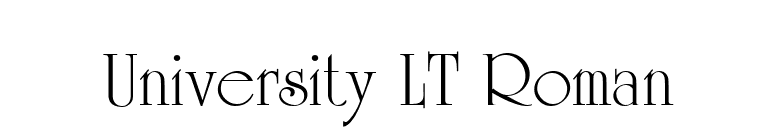 University LT Roman font preview