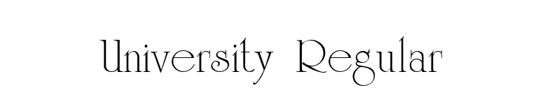University Regular font preview