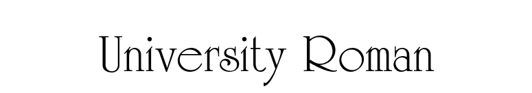 University Roman font preview