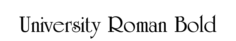 University Roman Bold font preview