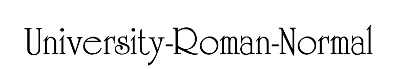 University-Roman-Normal font preview
