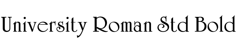 University Roman Std Bold font preview