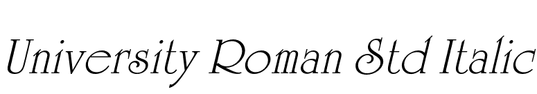 University Roman Std Italic font preview
