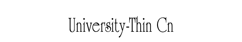 University-Thin Cn font preview
