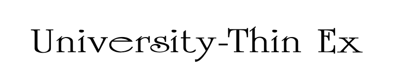 University-Thin Ex font preview