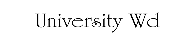 University Wd font preview