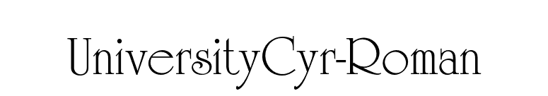 UniversityCyr-Roman font preview
