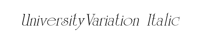 UniversityVariation Italic font preview