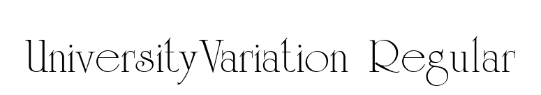 UniversityVariation Regular font preview