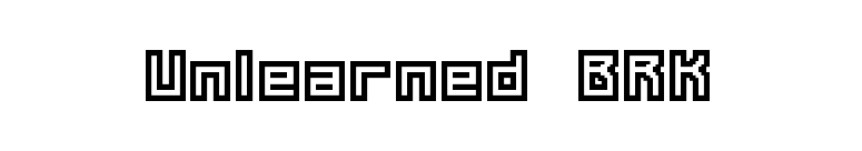 Unlearned BRK font preview