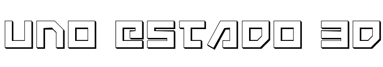 Uno Estado 3D font preview