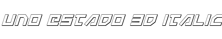 Uno Estado 3D Italic font preview