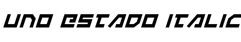 Uno Estado Italic font preview