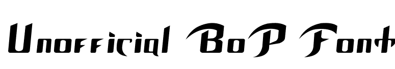 Unofficial BoP Font font preview