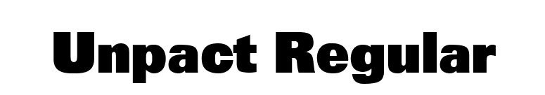 Unpact Regular font preview