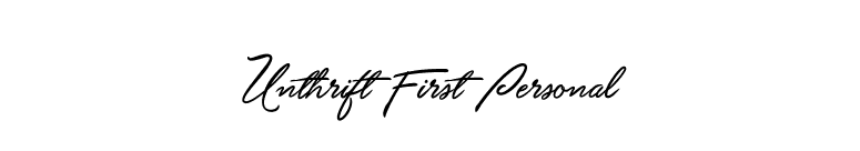 Unthrift First Personal font preview