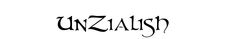 UnZialish font preview