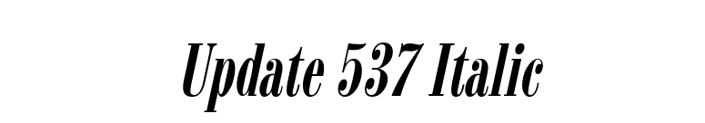 Update 537 Italic font preview