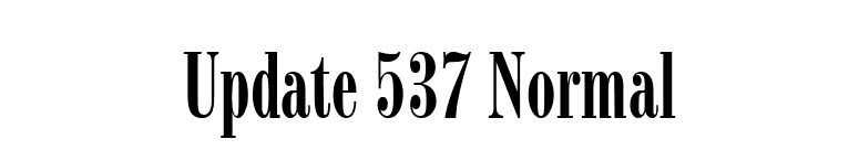 Update 537 Normal font preview
