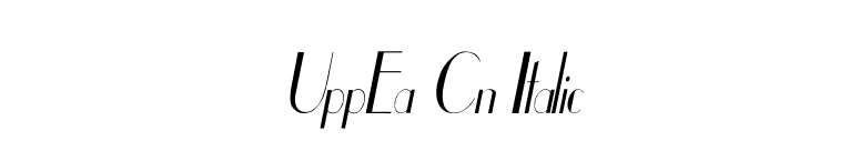 UppEa Cn Italic font preview