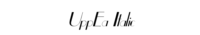 UppEa Italic font preview