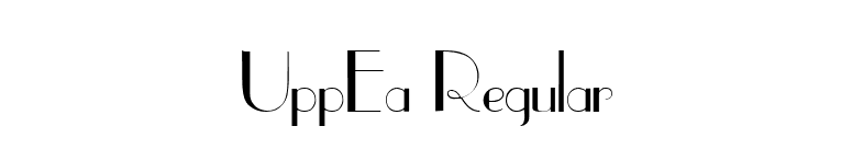UppEa Regular font preview