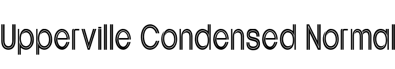 Upperville Condensed Normal font preview