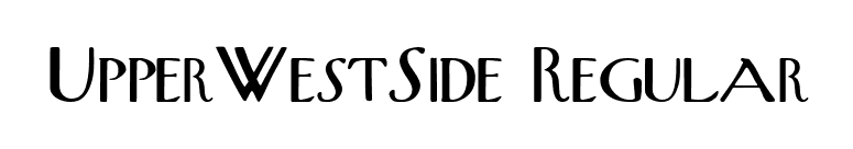 UpperWestSide Regular font preview