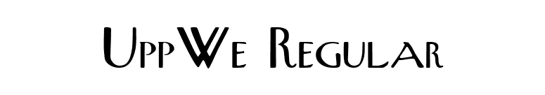UppWe Regular font preview