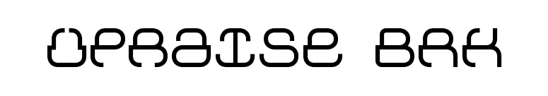 Upraise BRK font preview