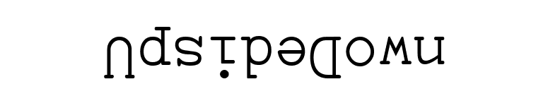 UpsideDown font preview