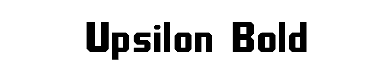 Upsilon Bold font preview