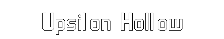 Upsilon Hollow font preview
