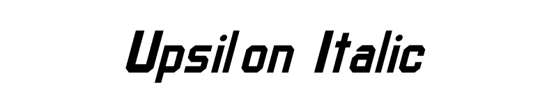 Upsilon Italic font preview
