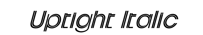 Uptight Italic font preview