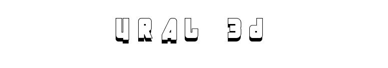 URAL 3d font preview