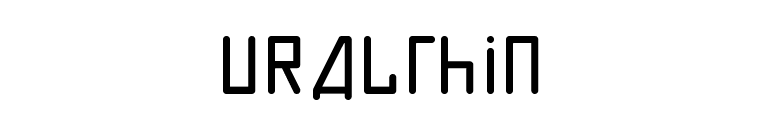 URALthin font preview